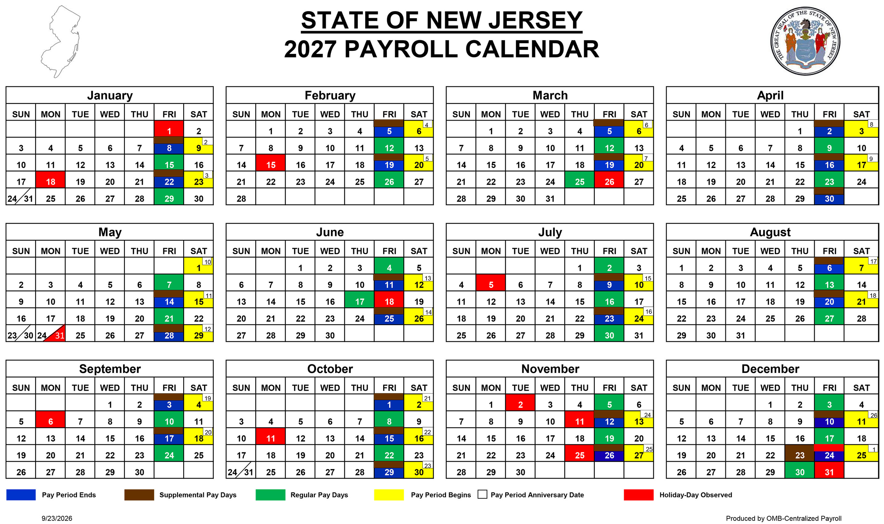 Payroll Calendar