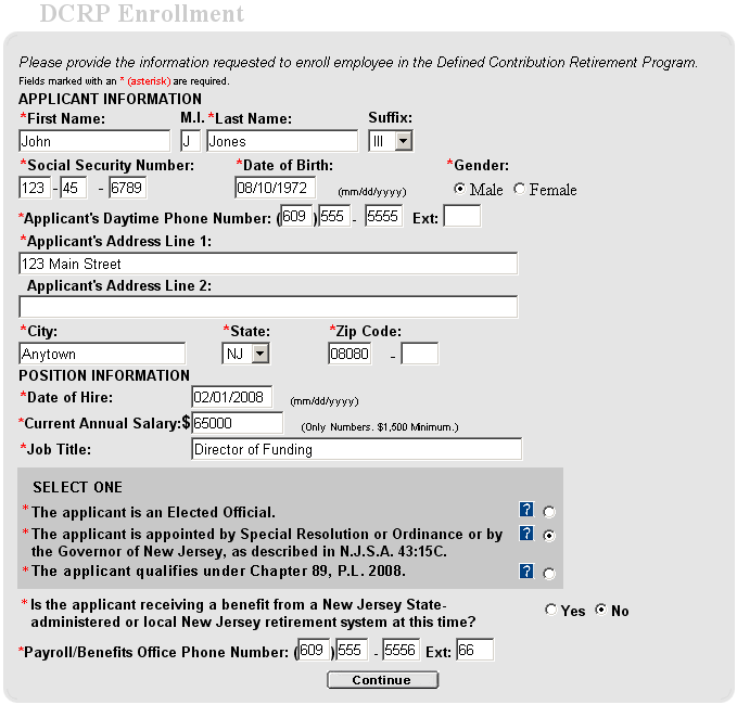 dcrp enrollment