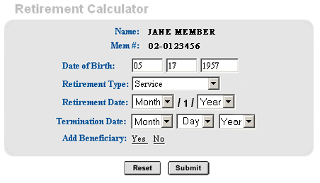 retirement estimate